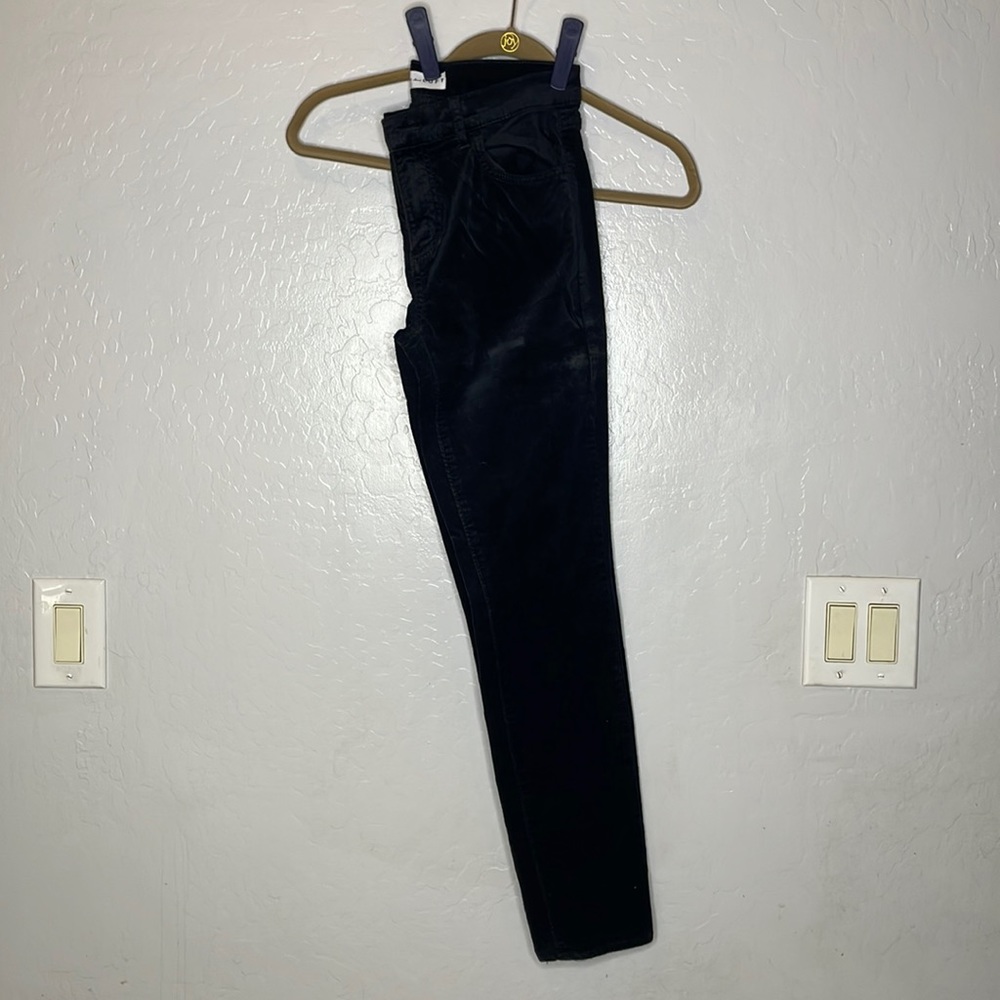 Loft Black Skinny Velvet Pants Ankle 26/2